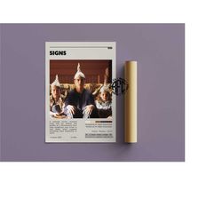 signs retro movie poster print | minimalist movie