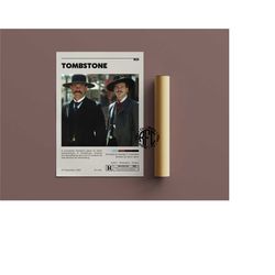 tombstone retro movie poster print | minimalist movie