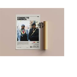 coming to america l retro vintage poster |