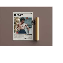 enter the dragon retro vintage poster | minimalist