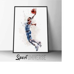 ja morant poster ja morant dunk print canvas
