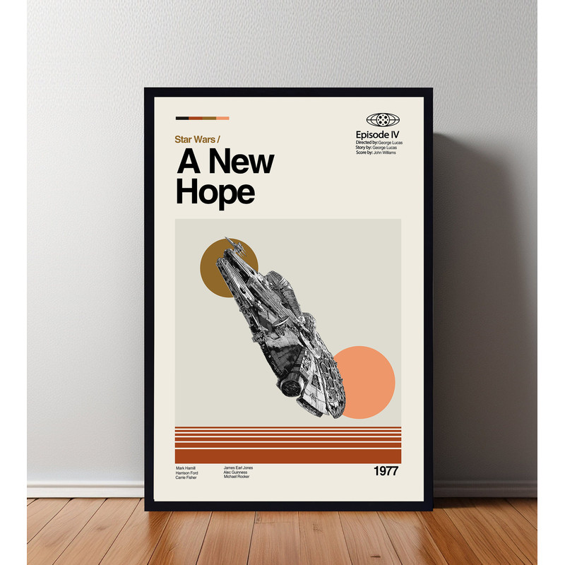 A New Hope Poster, A New Hope Print, Wall Art, Minimalist Movie, High Quality, Modern Art, Custom Poster.jpg