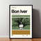 Bon Iver Poster, Bon Iver Print, Minimalist Movie, Vintage Retro, Abtract Poster, Aesthetic Poster, Vintage Art, High Quality, Home Decor.jpg