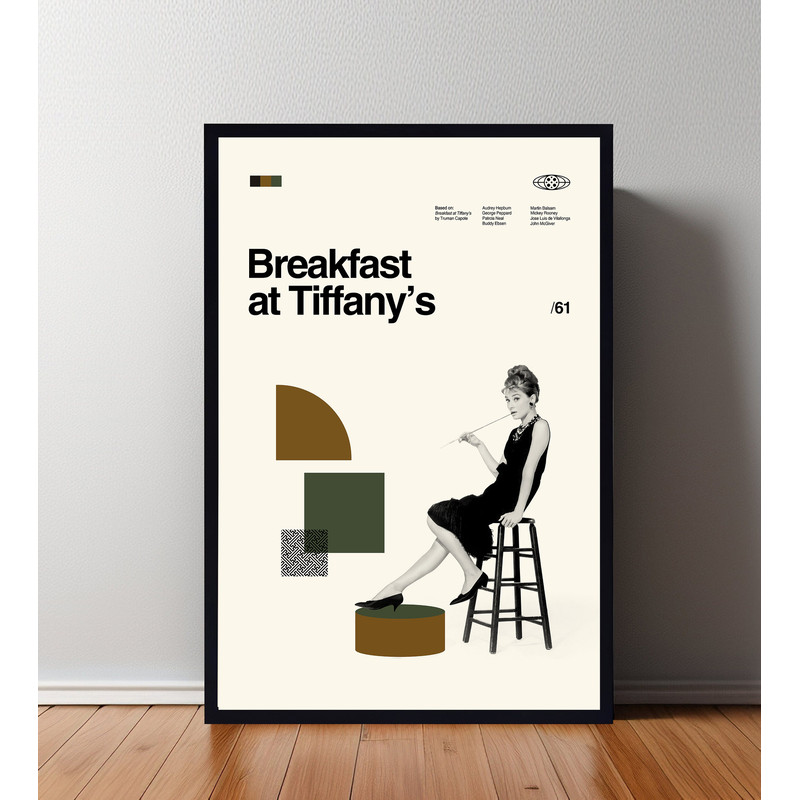 Breakfast At Tiffany Poster, Breakfast At Tiffany Print, Movie Poster, Minimalist Poster, Minimalist Wall Art, Home Decor, Custom Poster.jpg