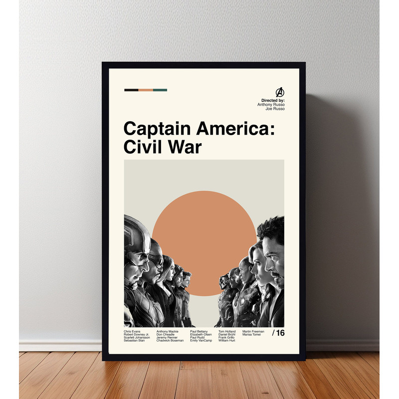 Captain America Poster, Captain America Print, Movie Poster, Minimalist Poster, Minimalist Wall Art, Home Decor, Custom Poster, Wall Art.jpg