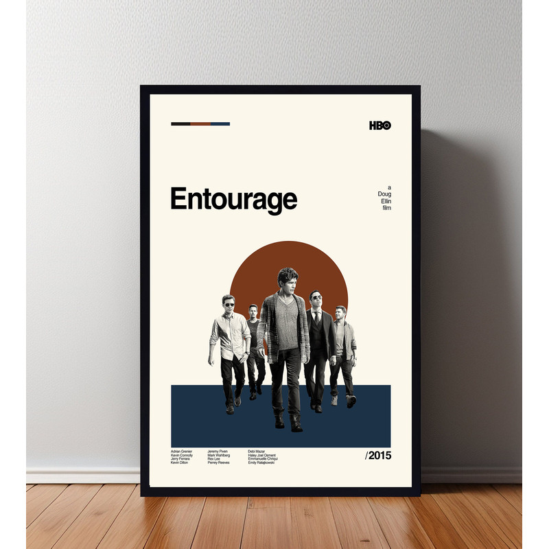 Entourage Poster, Entourage Print, Custom Poster, Vintage Inspired Poster, Vintage Poster, Minimalist Art, High Quality, Wall Art, Home Art.jpg