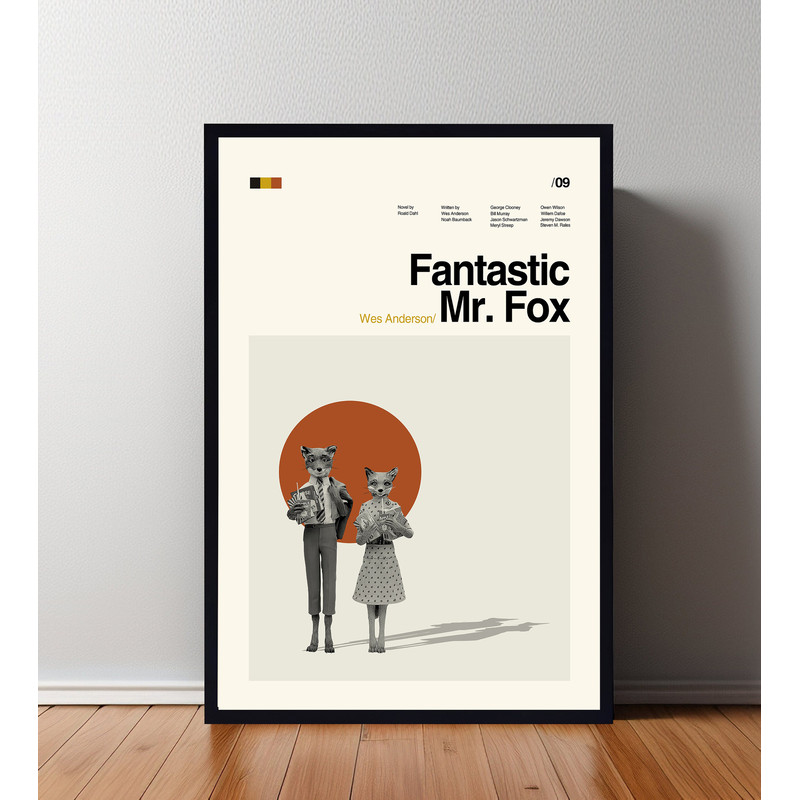 Fantastic Mr Fox Movie Poster, Fantastic Mr Fox Print, Modern Movie Poster, Wall Decor, Vintage Retro Print, Custom Poster, Home Decor.jpg