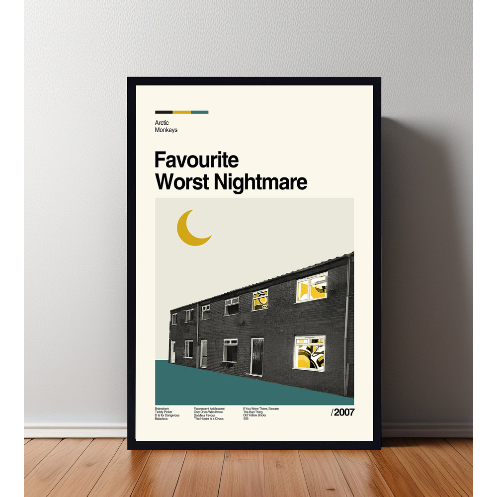 Favourite Worst Nightmare Poster, Favourite Worst Nightmare Print, Custom Poster, Vintage Inspired Poster, Vintage Poster, Minimalist Art.jpg