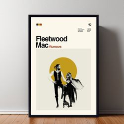 fleetwood mac poster, fleetwood mac print, retro movie poster, room decor, custom poster, wall art print, home decor, mi
