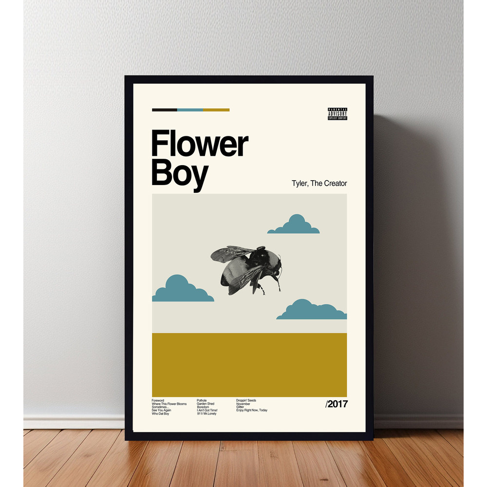 Flower Boy Poster, Flower Boy Print, Minimalist Movie, Vintage Retro, Abtract Poster, Aesthetic Poster, Vintage Art, High Quality, Home Art.jpg