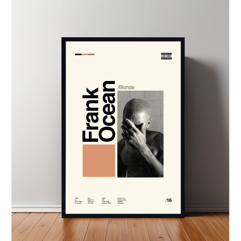 Frank Ocean Poster, Frank Ocean Print, Custom Poster, Vintage Inspired Poster, Vintage Poster, Minimalist Art, High Quality, Wall Art 1.jpg