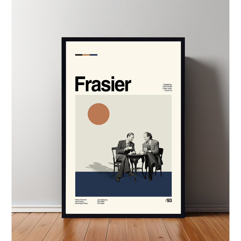 Frasier Movie Poster, Frasier Print, Retro Movie Poster, Minimalist Art Print, Vintage inspired, Midcentury Art, Wall Art, High Quality.jpg