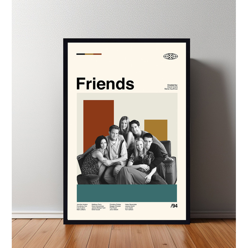Friends Poster, Friends Print, Minimalist Movie, Vintage Retro, Abtract Poster, Aesthetic Poster, Vintage Art, High Quality, Home Decor.jpg