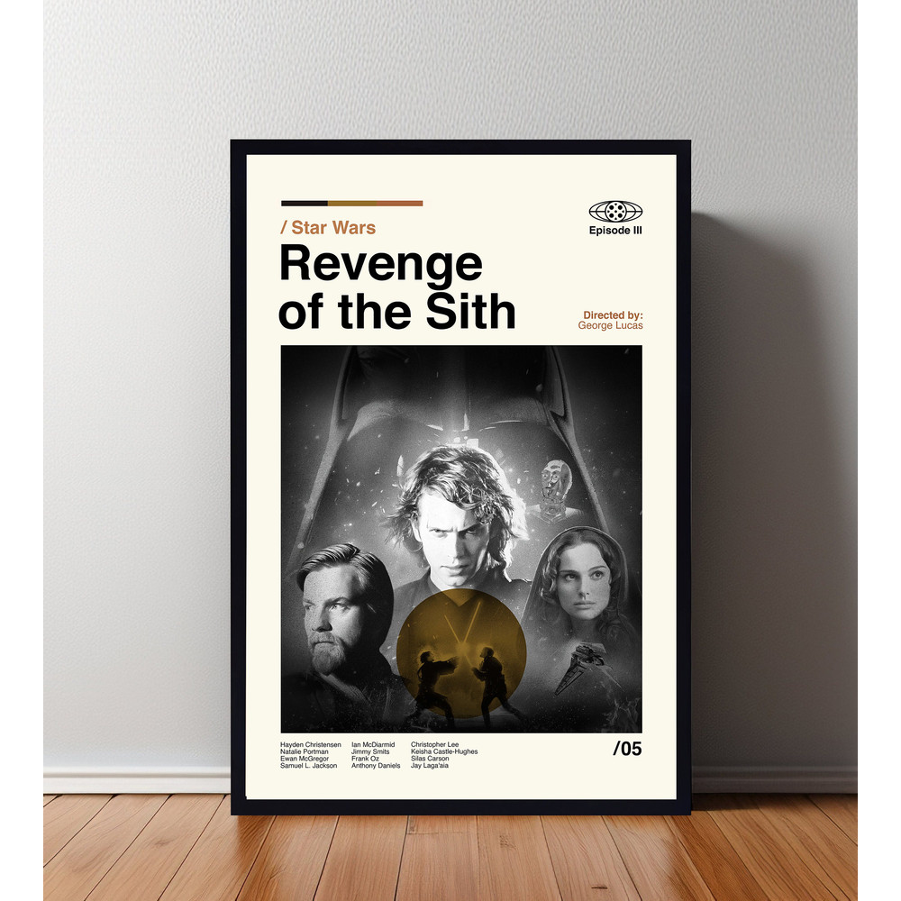 Revenge Of The Sith Film, Revenge Of The Sith Modern Art, Retro Movie Poster, Room Decor, Printable Art, Digital Art, Wall Art, Home Decor.jpg