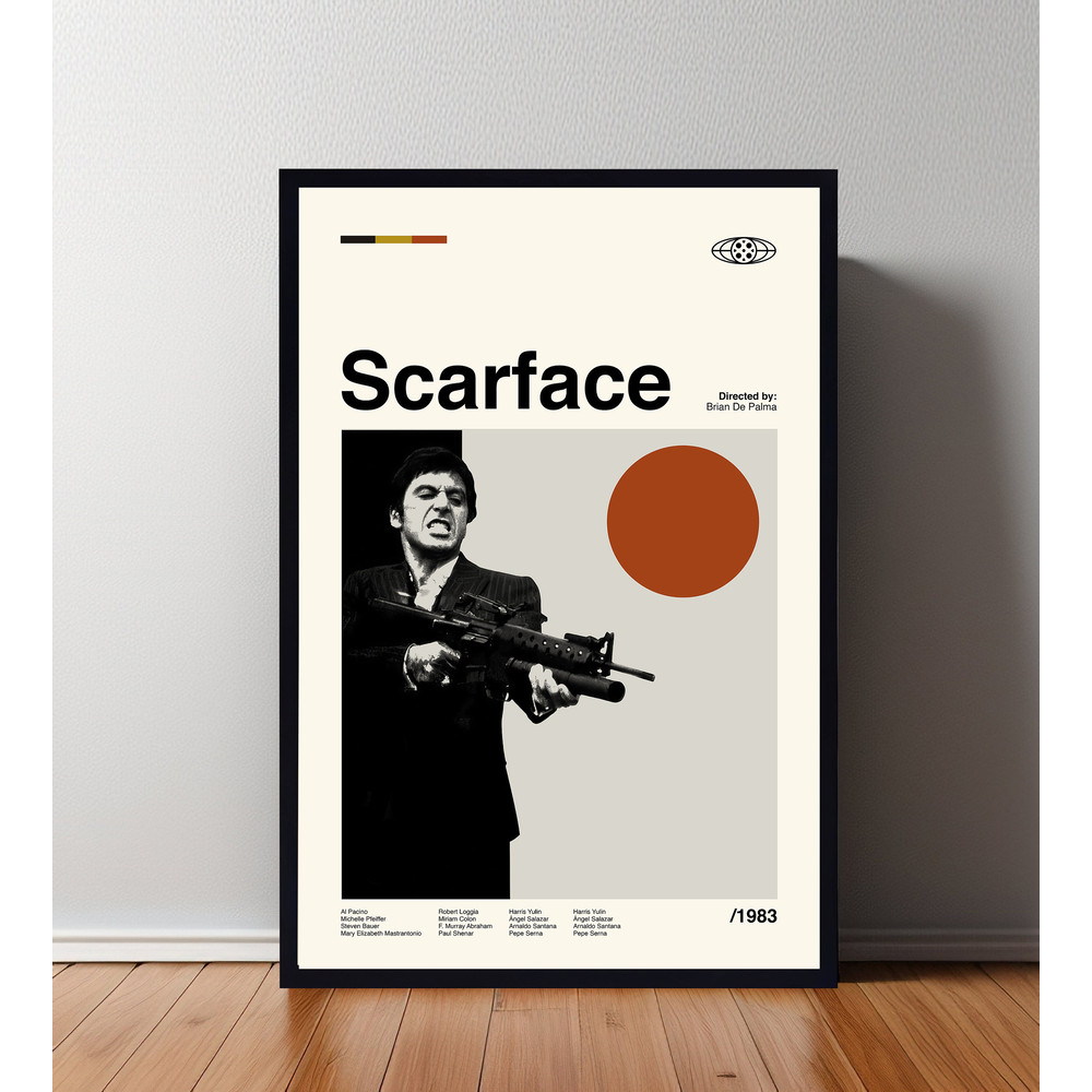 Scarface Movie Poster, Scarface Print, Movie Posters, Home Decor, Midcentury Art, Vintage Poster, Wall Decor, Movie Poster, Home Art.jpg