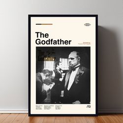 the godfather poster, the godfather print, retro movie poster, room decor, custom poster, wall art print, home decor, mi