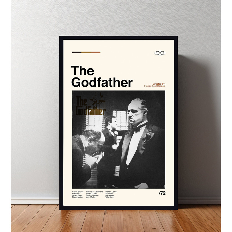 The Godfather Poster, The Godfather Print, Retro Movie Poster, Room Decor, Custom Poster, Wall Art Print, Home Decor, Minimalist Wall Art.jpg