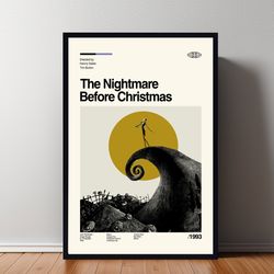 the nightmare movie poster, the nightmare print, minimalist poster, retro modern, vintage poster, midcentury art, wall a