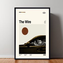 the wire poster, the wire print, custom poster, vintage inspired poster, vintage poster, minimalist art, high quality, w