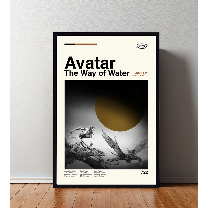 Avatar Poster, Avatar Print, Minimalist Movie, Vintage Retro, Abtract Poster, Aesthetic Poster, Vintage Art, High Quality, High Quality.jpg