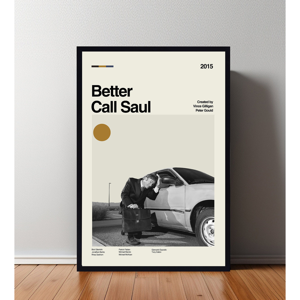 Better Call Saul Poster, Better Call Saul Print, Retro Movie Poster, Minimalist Art Print, Vintage inspired, Midcentury Art, Wall Art.jpg