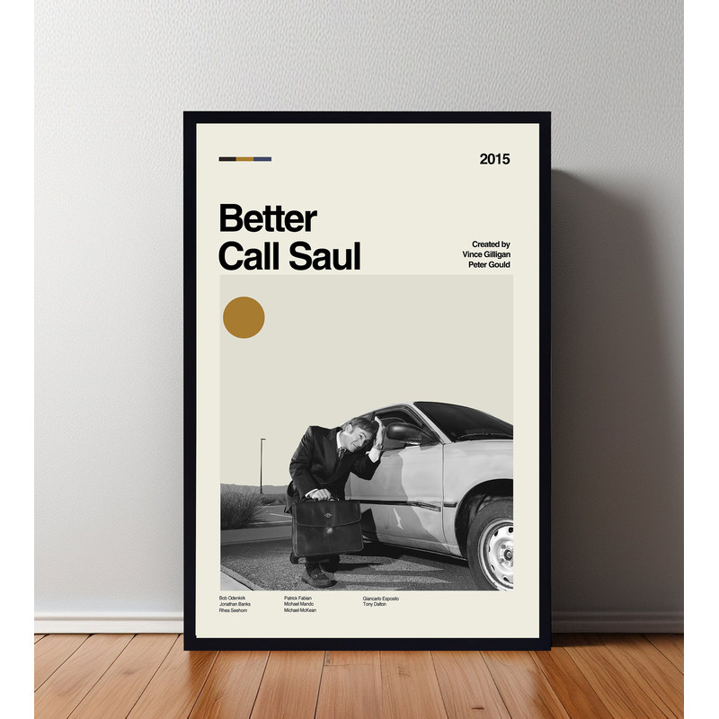 Better Call Saul Poster, Better Call Saul Print, Retro Movie Poster, Minimalist Art Print, Vintage inspired, Midcentury Art, Wall Art.jpg