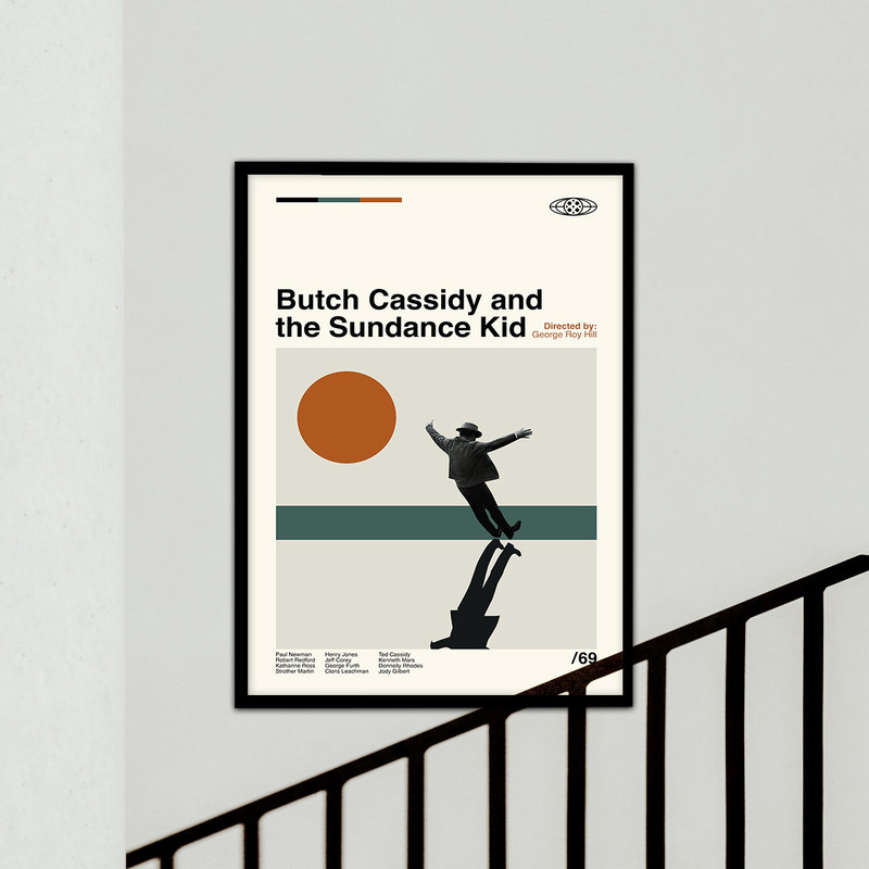 Butch Cassidy and the Sundance Kid Poster, Minimalist Movie Poster, High Quality, Custom Poster, Aesthetic Poster, Home Decor.jpg