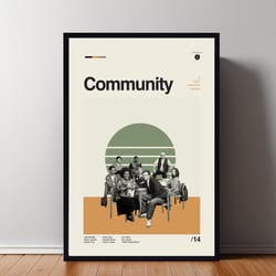community poster, community print, custom poster, vintage inspired poster, vintage poster, minimalist art, high quality,