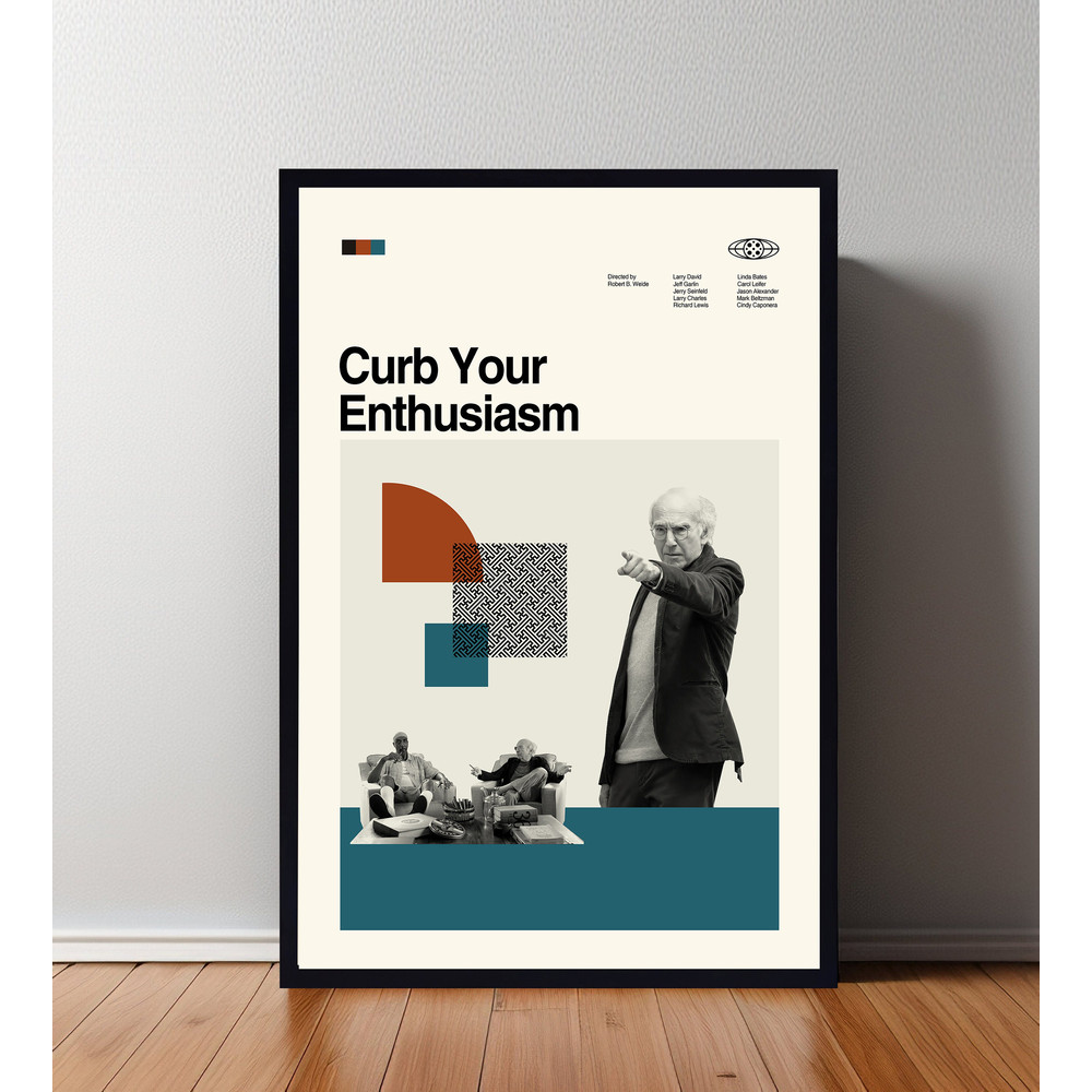 Curb Your Enthusiasm Poster, Curb Your Enthusiasm Print, Movie Poster, Minimalist Poster, Minimalist Wall Art, Home Decor, Custom Poster.jpg