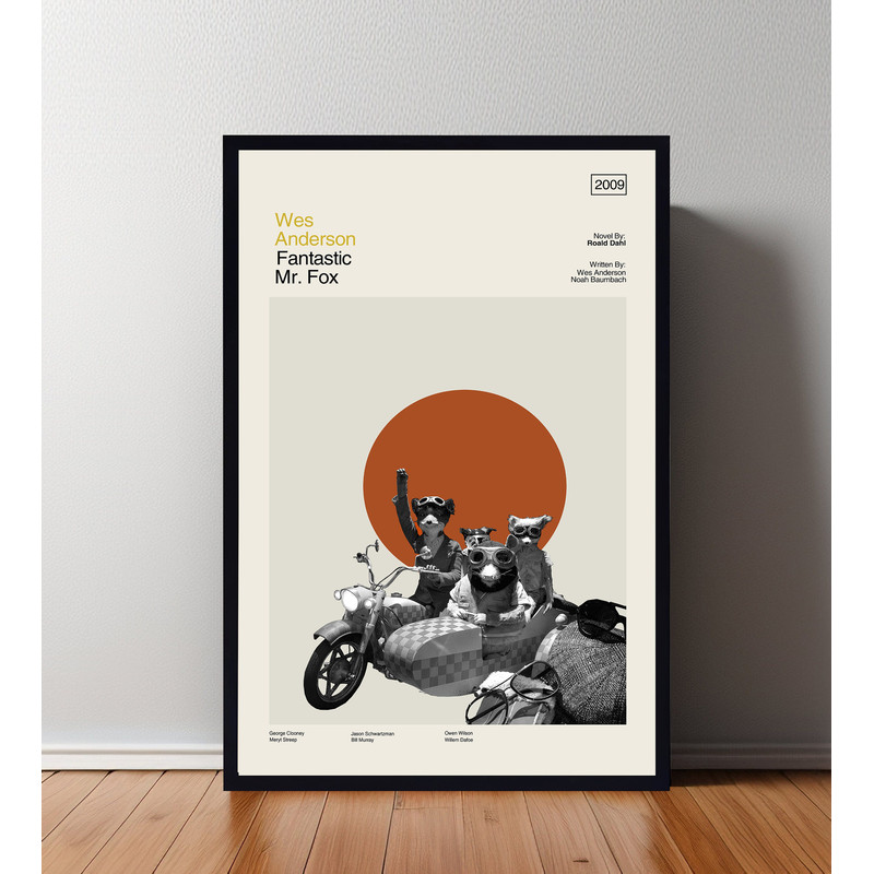 Fantastic Mr Fox Poster, Fantastic Mr Fox Print, Movie Poster, Minimalist Poster, Minimalist Wall Art, Home Decor, Custom Poster, Wall Art.jpg