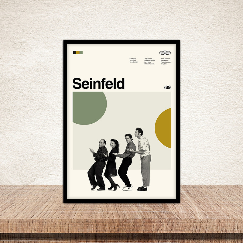 Seinfeld Poster, Seinfeld Restaurant, Minimalist Art Prints, Retro Modern, Vintage Poster, Midcentury Art, Wall Art, Home Decor, Modern Art.jpg