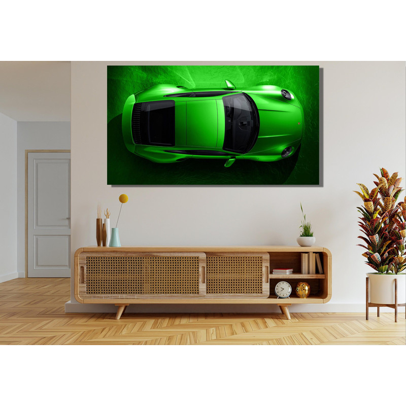 Green Porsche 911 Carrera GT3 RS Ready To Hang Canvas,Green Sport Car,Porsche 911 Carrera Poster,Motivation Office Wall Decor,Sport CarPrint.jpg