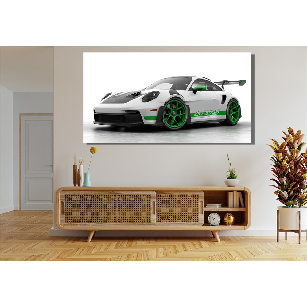 Green Porsche 911 Carrera GT3 RS Ready To Hang Canvas,Green Sport Car,Porsche 911 Carrera Poster,Motivation Office Wall Decor,Sport CarPrint 1.jpg