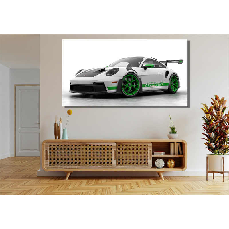 Green Porsche 911 Carrera GT3 RS Ready To Hang Canvas,Green Sport Car,Porsche 911 Carrera Poster,Motivation Office Wall Decor,Sport CarPrint 1.jpg