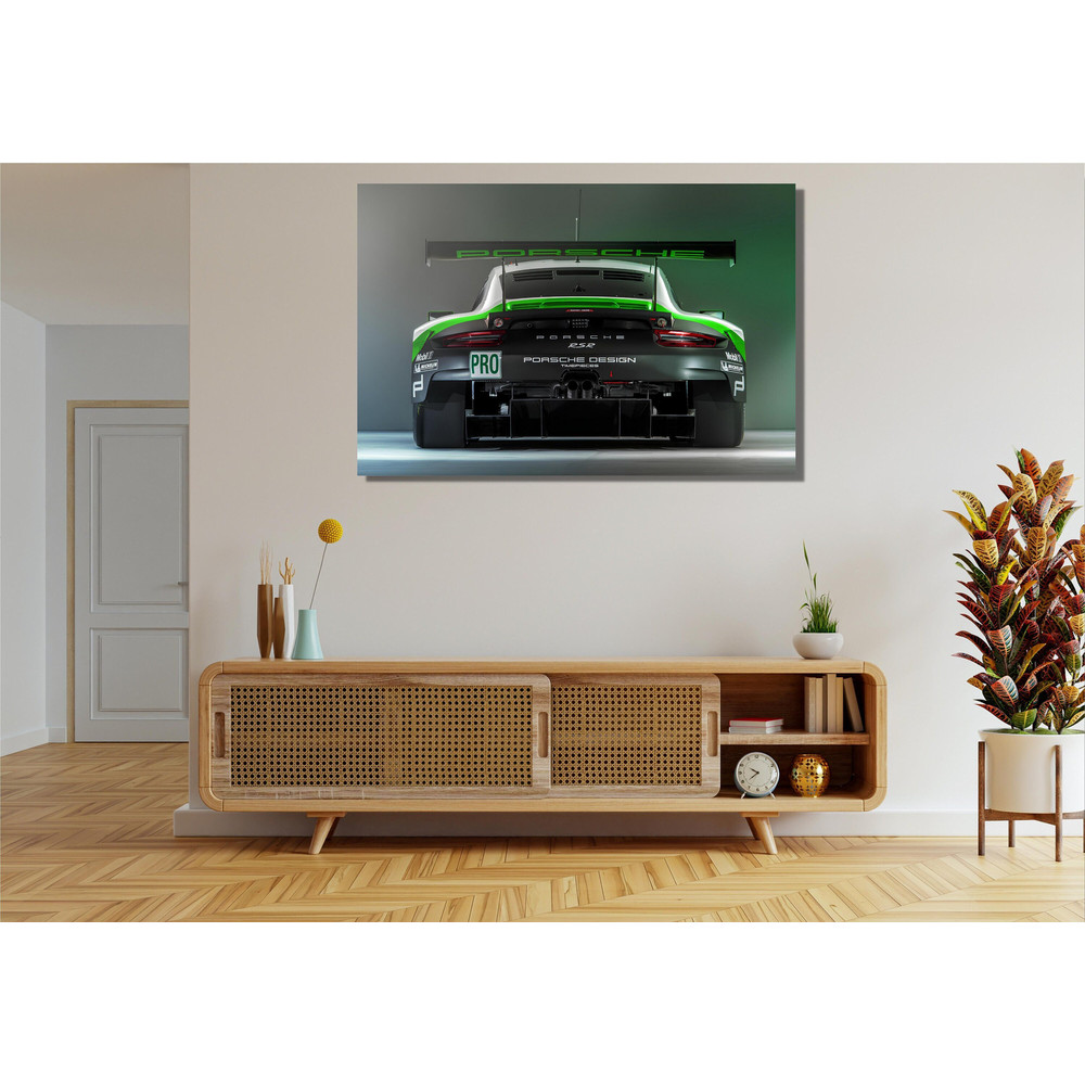 Green Porsche Ready To Hang Canvas,Green Porsche 911 Carrera Canvas Wall Art,Porsche Wall Art,Living room Decor,Porsche,Modish Office Decor.jpg