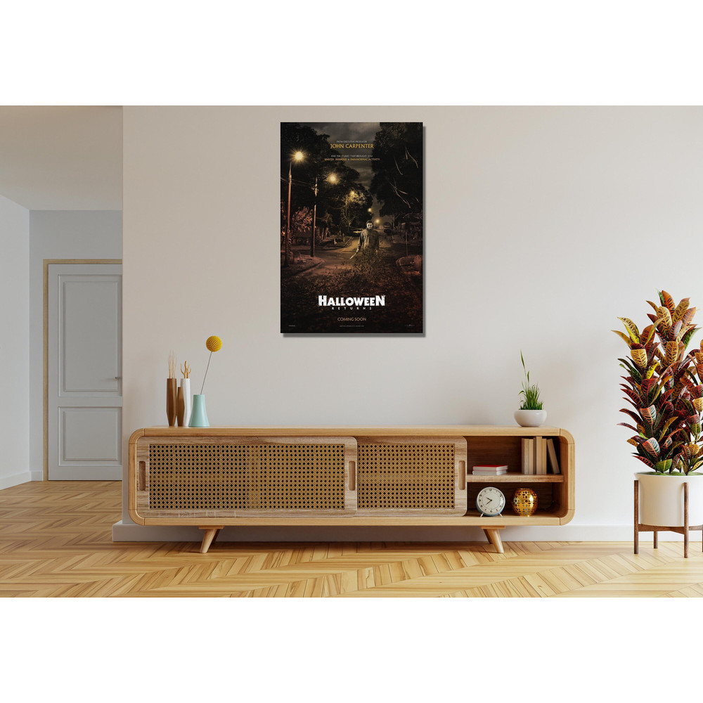 Halloween Ready To Hang Canvas,Michael Myers Wall Art,Rolled Canvas Print,Movie Poster Gift,Halloween Poster Art,Halloween Gift,Halloween.jpg