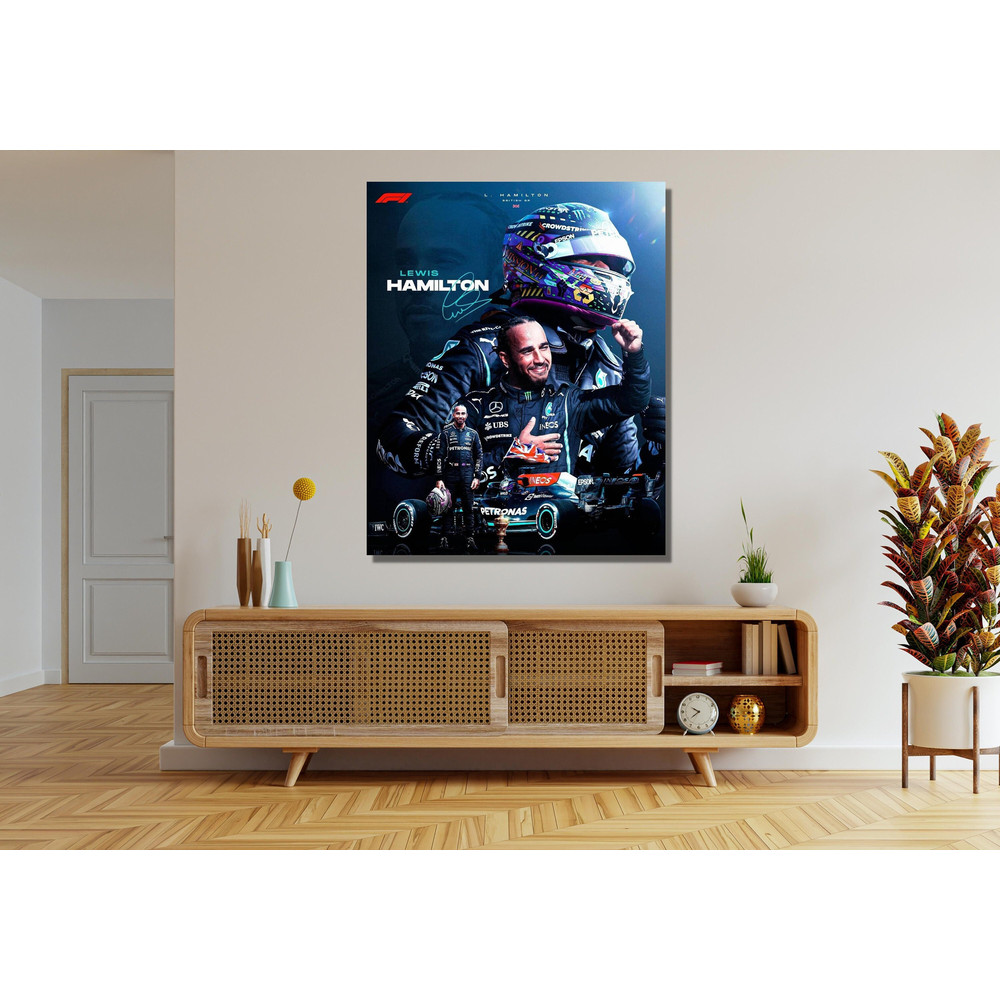 Hamilton Ready To Hang Canvas, Hamilton In Purple Poster, Lewis Hamilton Canvas, Lewis Hamilton Racing Poster, Lewis Hamilton Wall Print Art 1.jpg