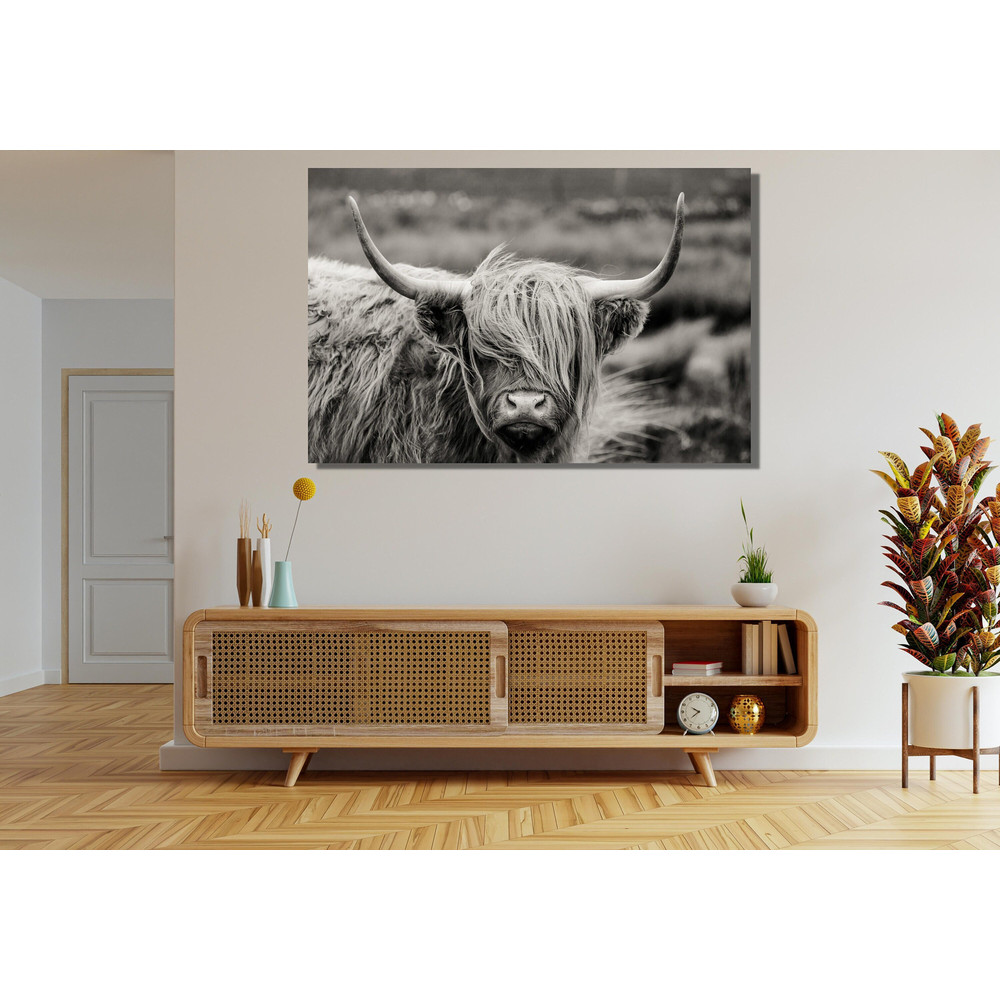 Highland Cow Sepia Ready To Hang Canvas Print,Highland Cow Sepia Canvas Wall Decor,Animal Canvas Wall Art,Animal Canvas Print,Animal Print 3.jpg