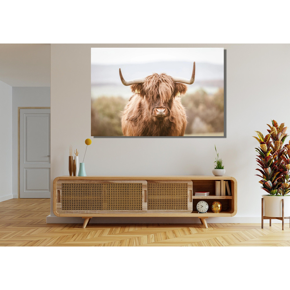 Highland Cow Sepia Ready To Hang Canvas Print,Highland Cow Sepia Canvas Wall Decor,Animal Canvas Wall Art,Animal Canvas Print,Animal Print 4.jpg
