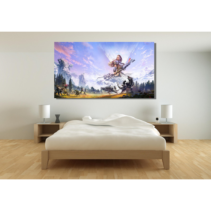 Horizon Zero Dawn Ready To Hang Canvas, Horizon Forbidden West Wall Art, Wall Decor, Rolled Canvas Print, Game Poster Gift, Horizon Zero Art.jpg