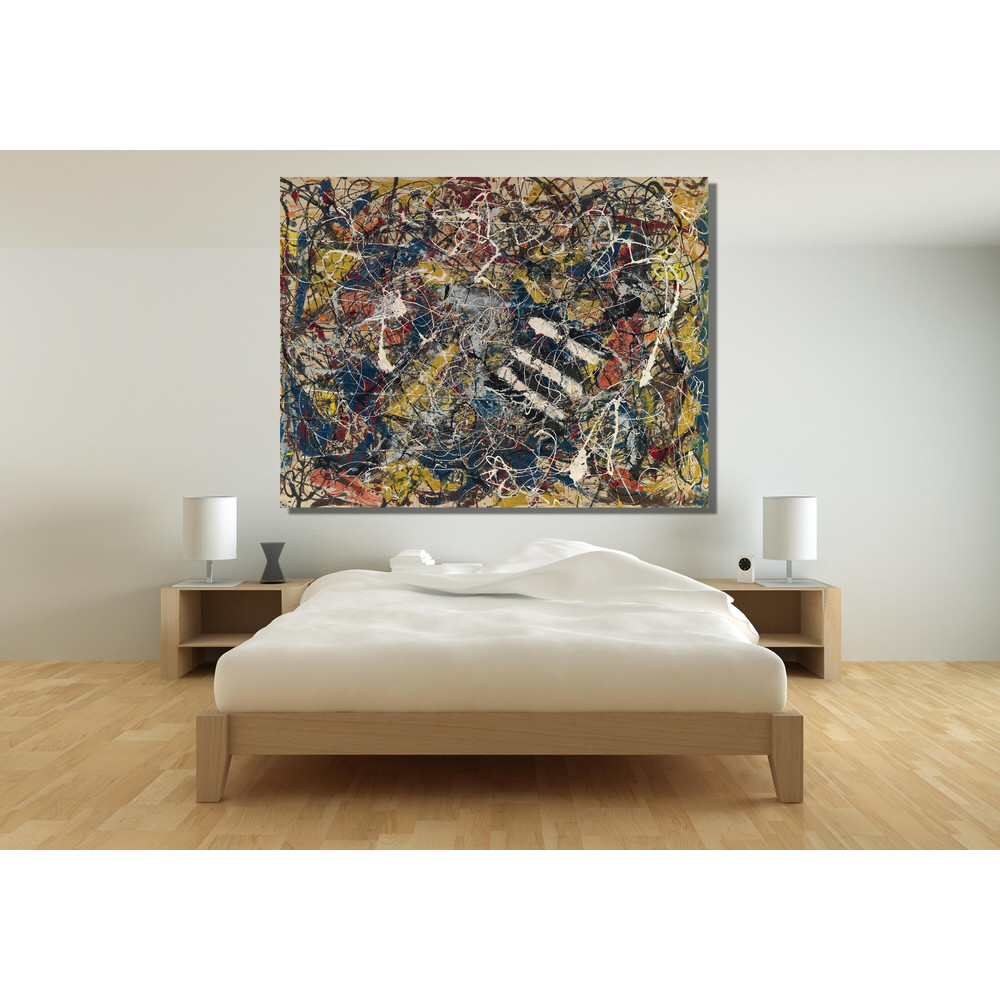 Jackson Pollock Style Painting Ready To Hang Canvas, Modern Abstract Canvas Wall Art, Pollock Painting Print,Canvas Living Room Abstract Art 2.jpg