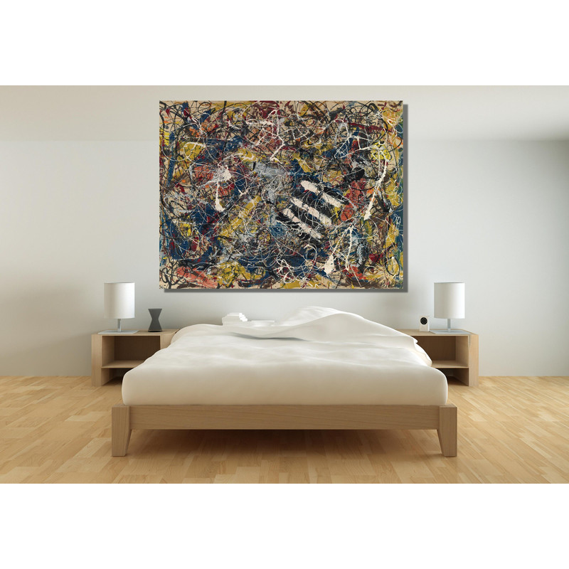 Jackson Pollock Style Painting Ready To Hang Canvas, Modern Abstract Canvas Wall Art, Pollock Painting Print,Canvas Living Room Abstract Art 2.jpg