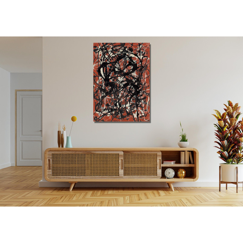 Jackson Pollock Style Painting Ready To Hang Canvas, Modern Abstract Canvas Wall Art, Pollock Painting Print,Canvas Living Room Abstract Art 3.jpg