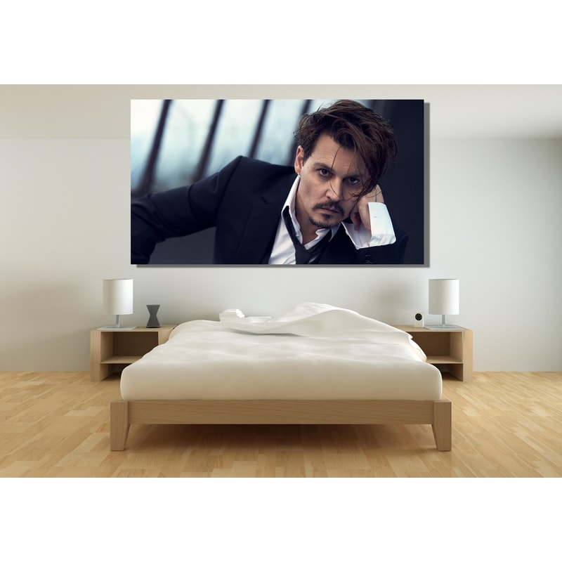 Johnny Depp Ready To Hang Canvas, Depp White Wall Art,Depp Wall Decoration, Street Wall Decoration, Johnny Depp Poster, Depp Wall Art Canvas.jpg