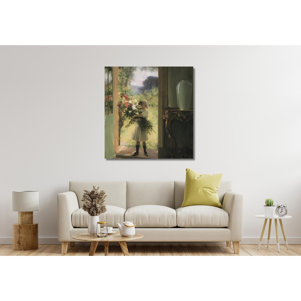 Jules Alexis Muenier Ready To Hang Canvas,From The Garden France Print Poster,Jules-Alexis Muenier From The Garden Canvas,Vintage French Art.jpg