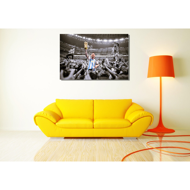 Lionel Messi Ready To Hang Canvas, GOAT Print, Greatest of all Time, Argentina Soccer Player Legend, Lionel Messi Canvas, Soccer Fan Gift.jpg