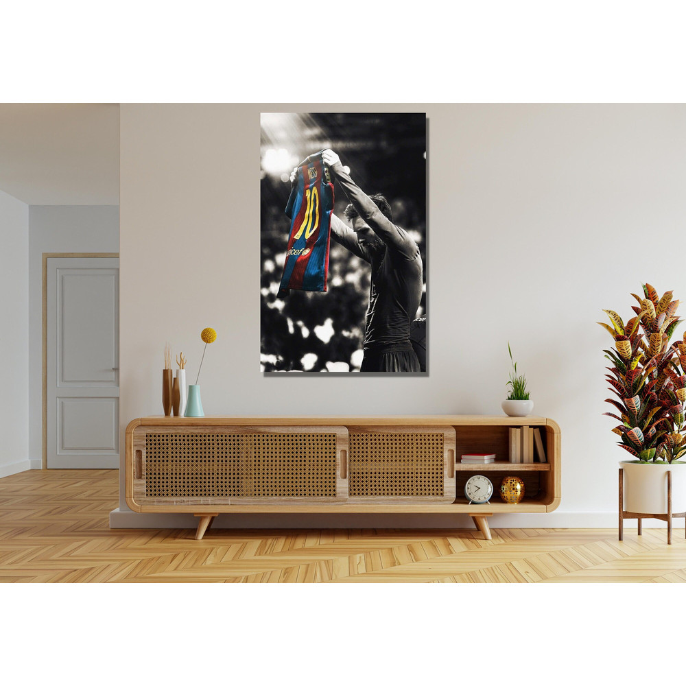 Lionel Messi Ready To Hang Canvas, Messi GOAT, Greatest of all Time,Barcelona Legend Messi,Lionel Messi Canvas,Soccer Fan Gift,Respect Messi 1.jpg