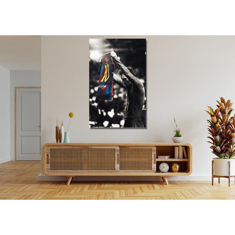 Lionel Messi Ready To Hang Canvas, Messi GOAT, Greatest of all Time,Barcelona Legend Messi,Lionel Messi Canvas,Soccer Fan Gift,Respect Messi 1.jpg