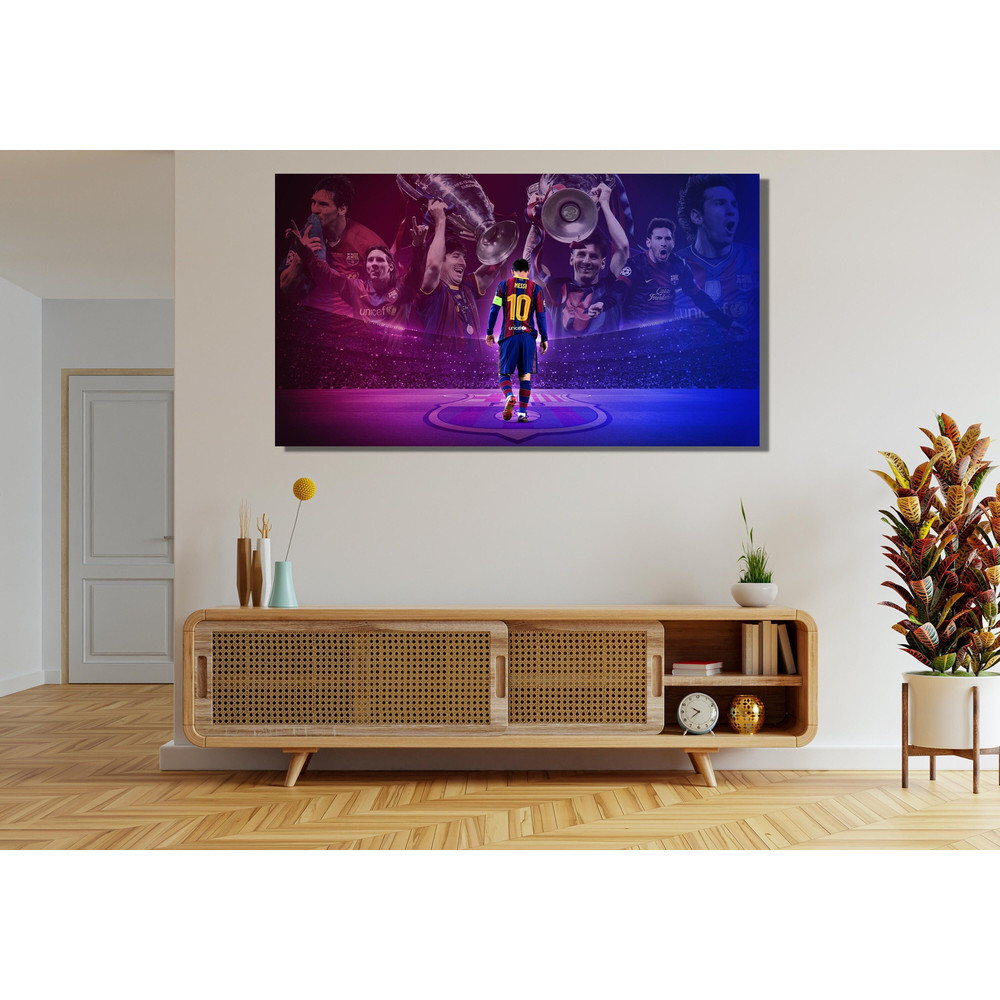 Lionel Messi Ready To Hang Canvas, Messi GOAT, Greatest of all Time,Barcelona Legend Messi,Lionel Messi Canvas,Soccer Fan Gift,Respect Messi.jpg