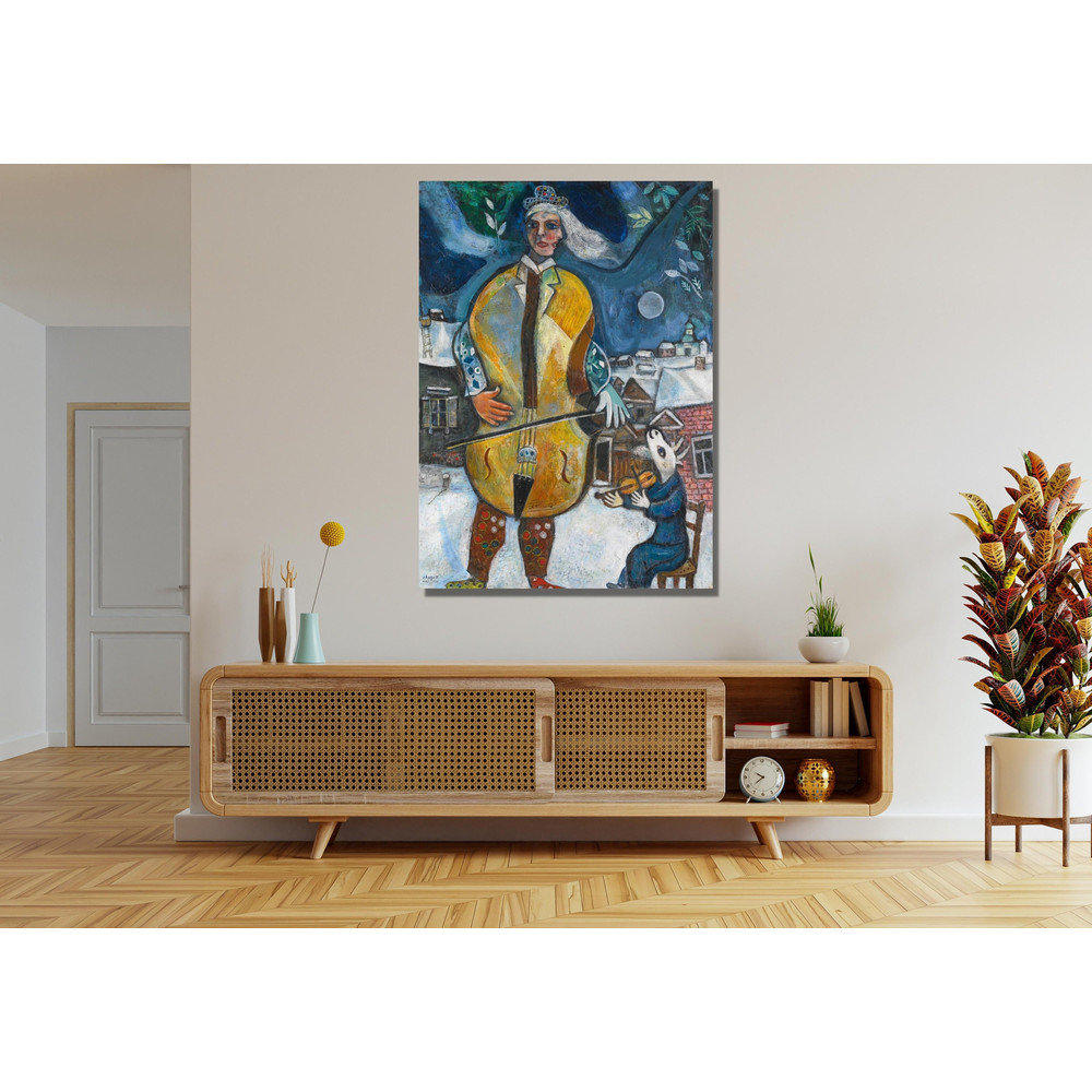 Marc Chagall The Cellist Ready To Hang Canvas,Marc Chagall Art Exhibition Poster,Museum Print,Exhibition Poster,Expressionism,Marc Chagall.jpg